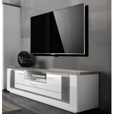 MEUBLE TV BELLARIA BLANC ET CHENE GRIS