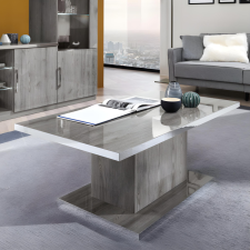 TABLE BASSE NIVES ASPECT CHENE GRIS LAQUE