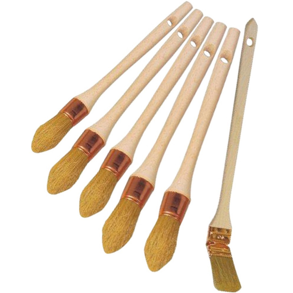 Brosse à Épousseter 5 Rangs Outilparfait - 205mm, Soies Naturelles