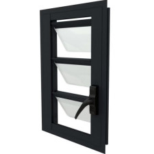 JALOUSIE ALU 9 LAMES ORIENTABLES L60XH68 GRIS ANTHRACITE