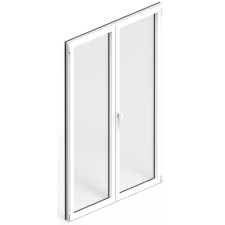 PORTE 2 BAT  VIT 120XH215 1- 3 2-3 BLANCHE
