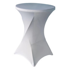 HOUSSE TABLE MANGE-DEBOUT ELASTIQUE BLANC
