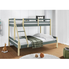 LIT SUPERPOSE EN PIN 16669 BLEU GRIS 202x156.4x142CM