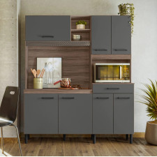 ARMOIRE CUISINE YARA 6.276.1 ANTHRACITE 160X43X190CM