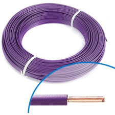 FIL ELECTRIQUE RIGIDE H07VU 1.5 VIOLET 100M