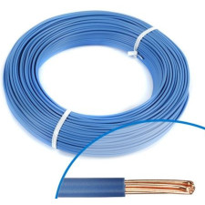 FIL ELECTRIQUE RIGIDE H07VR 6 BLEU 100M