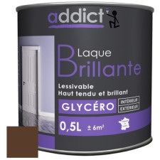 LAQUE BRILLANTE ADDICT GLYCERO 0.5L BRUN