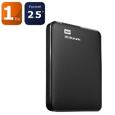 DIQUE DUR  EXTERNE - WESTERN DIGITAL - 2.5"   1TO USB 3-0