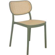 CHAISE PP-868G17 TRESSAGE ROTIN KAKI