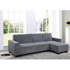 CANAPE D'ANGLE CONVERTIBLE H-8996 DARKGREY