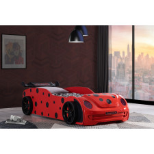 LIT VOITURE LADYBIRD 90X190 ROUGE