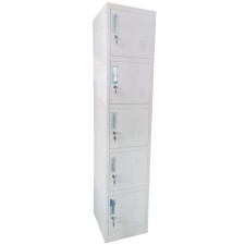 VESTIAIRE XR056 5T 5 COMPARTIMENTS BLANC