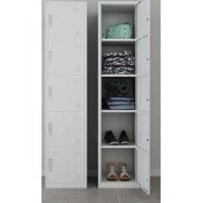 VESTIAIRE HX007 5T 5 COMPARTIMENTS BLANC