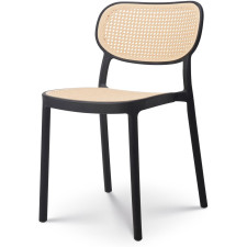 CHAISE PP-868GR12 TRESSAGE ROTIN NOIRE