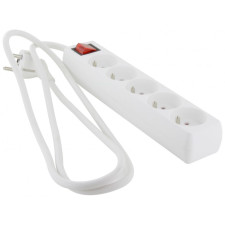 MULTIPRISE DEBFLEX 5 PRISES 2P T 16A AVEC INTERRUPTEUR 1.5M BLANC