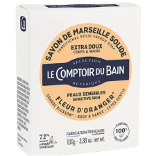 SAVON SOLIDE DE MARSEILLE FLEUR D'ORANGER 100G