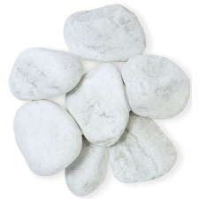 GALET CARRARE BLANC MARBRE 60-100MM 25KG