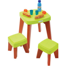 TABLE PIQUE NIQUE AVEC 2 TABOURETS ECOIFFIER 1AN+