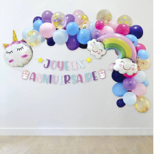 GUIRLANDE DE BALLONS LICORNE AMSACAN
