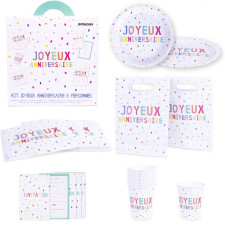 KIT JOYEUX ANNIVERSAIRE AMSACAN 8 PERSONNES