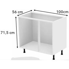CAISSON DE CUISINE ANGLE BAS RB SYSTEM CA3BLA7131000BA - 71,5X100 CM BLANC