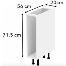 CAISSON DE CUISINE BAS RB SYSTEM CA3BLA7132001T - 71,5X20 CM - BLANC