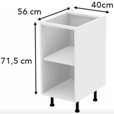 CAISSON DE CUISINE BAS RB SYSTEM CA3BLA713400B - 71,5X40 CM BLANC