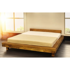 LIT POUTRE EN BOIS D'ACACIA 140X190CM