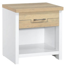 TABLE DE CHEVET MH 5088 BIANCA BLANC ET SUMMER OAK
