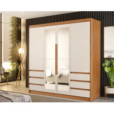 ARMOIRE TRUNFO 25754.222 4 PORTES IMITATION BOIS CLAIR