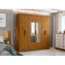 ARMOIRE MARQUEZ 27169.229 4 PORTES AVEC MIROIR IMITATION CHENE FONCE