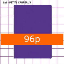 CAHIER PETITS CARREAUX 96 PAGES 240X320 POLYPRO VIOLET CALLIGRAPHE
