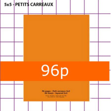 CAHIER PETITS CARREAUX 96 PAGES 240X320 POLYPRO ORANGE CALLIGRAPHE