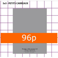 CAHIER PETITS CARREAUX 96 PAGES 240X320 POLYPRO GRIS CALLIGRAPHE