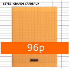 CAHIER GRANDS CARREAUX 96 PAGES 240X320 POLYPRO ORANGE CALLIGRAPHE