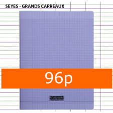 CAHIER GRANDS CARREAUX 96 PAGES 210X297 POLYPRO VIOLET CALLIGRAPHE