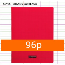 CAHIER GRANDS CARREAUX 96 PAGES 210X297 POLYPRO ROUGE CALLIGRAPHE