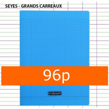 CAHIER GRANDS CARREAUX 96 PAGES 210X297 POLYPRO BLEU CALLIGRAPHE