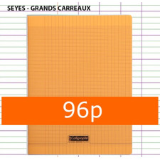 CAHIER GRANDS CARREAUX 96 PAGES 170X220 POLYPRO ORANGE CALLIGRAPHE