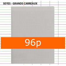 CAHIER GRANDS CARREAUX 96 PAGES 170X220 POLYPRO GRIS CALLIGRAPHE