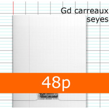 CAHIER GRANDS CARREAUX 48 PAGES 240X320 POLYPRO INCOLORE CALLIGRAPHE