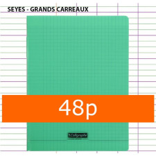 CAHIER GRANDS CARREAUX 48 PAGES 170X220 POLYPRO VERT CALLIGRAPHE