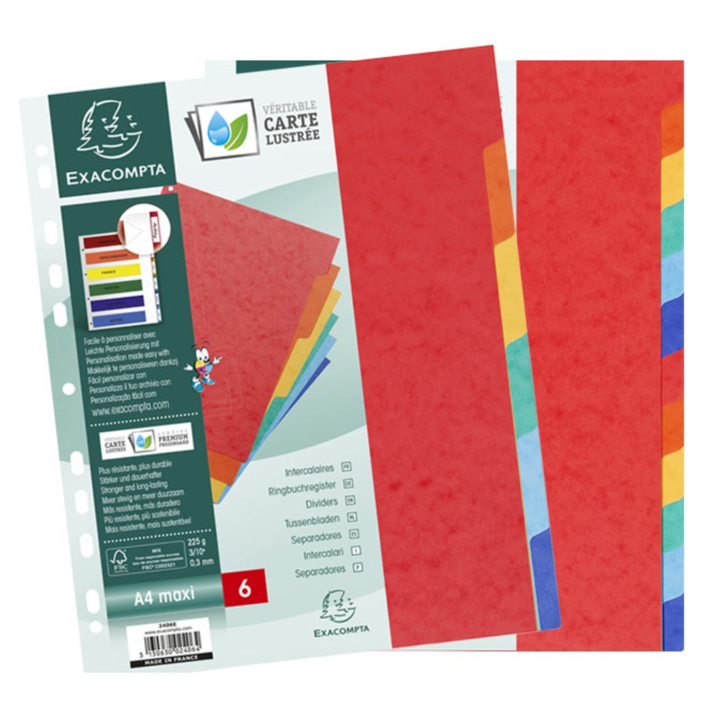 OTTO Office Re Bandes Intercalaires, Carton Recyclé Trapèze 24/10,5 Cm