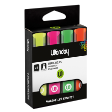 POCHETTE DE 4 SURLIGNEURS WONDAY