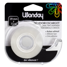 DEVIDOIR TRANSPARENT AVEC RUBAN ADHESIF 19MM X 33 M