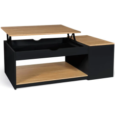 TABLE BASSE PLATEAU RELEVABLE AVEC COFFRE STYLE INDUSTRIEL
