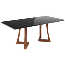 TABLE A MANGER RECTANGULAIRE ANNA 2000 VITRE BOIS