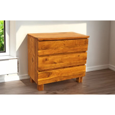 COMMODE 3 TIROIRS BOIS D'ACACIA POUTRE DRESSER