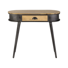 CONSOLE 16518 EN BOIS DE MANGUIER ET EN PIEDS METAL