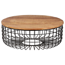 TABLE BASSE RONDE 16547 EN BOIS D'ACACIA